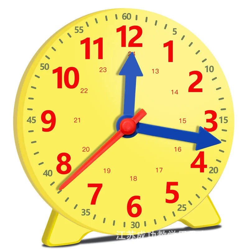 Children Kids Clock Model Toys Early Educational Cognitive Math Toy Montessori Teaching Aids Three-needle Linkage Detachable Toy