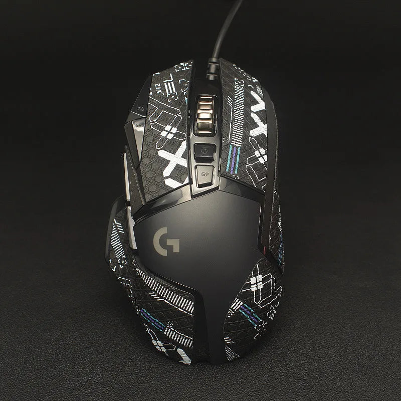 Anti-slip Handmade Mouse Sticker For Logitech G502 Hero Wireless Skin Sticker Side Sweat Pad G502 PC Gamer DIY Without Mouse