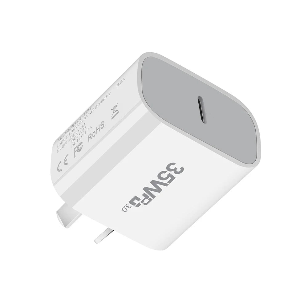AU Plug Fast USB Charger Type C Charger for Xiaomi Redmi iPhone Samsung Mobile Phone Quick Charging Adapter PD Wall Charge