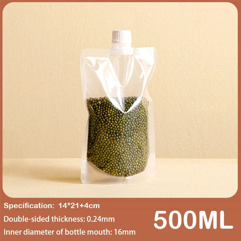 5pcs Grains Sealed Bag Kitchen Insect Proof Moisture Proof Fresh Keeping Storage Bag Recyclable Transparent Grain Storage Bags