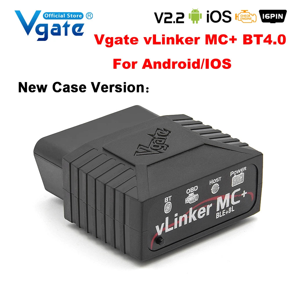 Vgate vLinker MC ELM327 V2.2 Bluetooth 4.0 OBD2 Scanner OBD 2 BimmerCode FORScan Auto Car Diagnostic tools ELM 327 V1 5