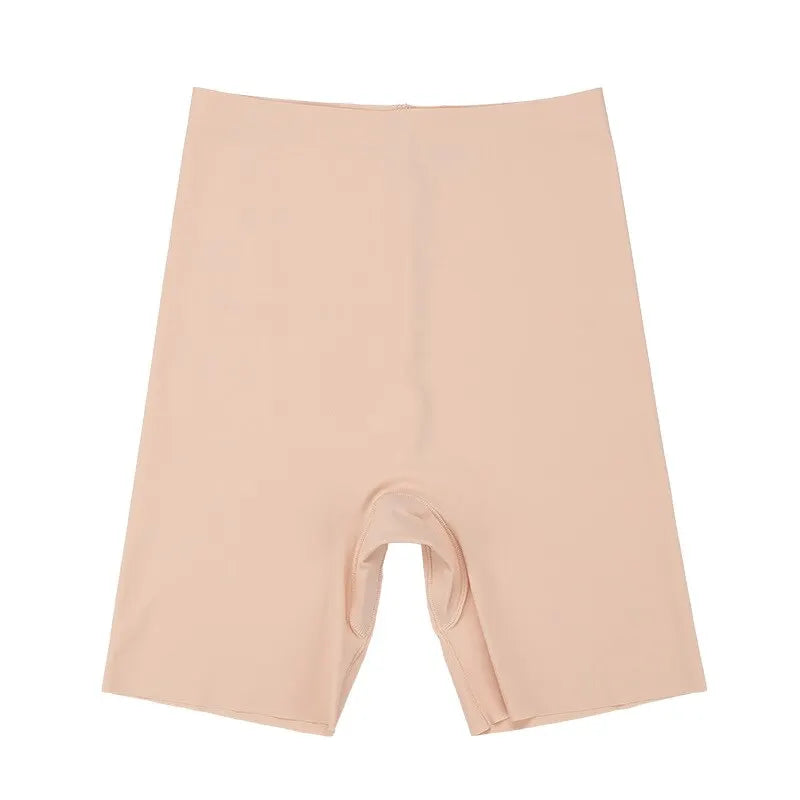 Flarixa Seamless High Waist Shorts Panties For Women Tummy Control Hip Lift Ice Silk Safety Pants Underwear Boyshorts Boxer