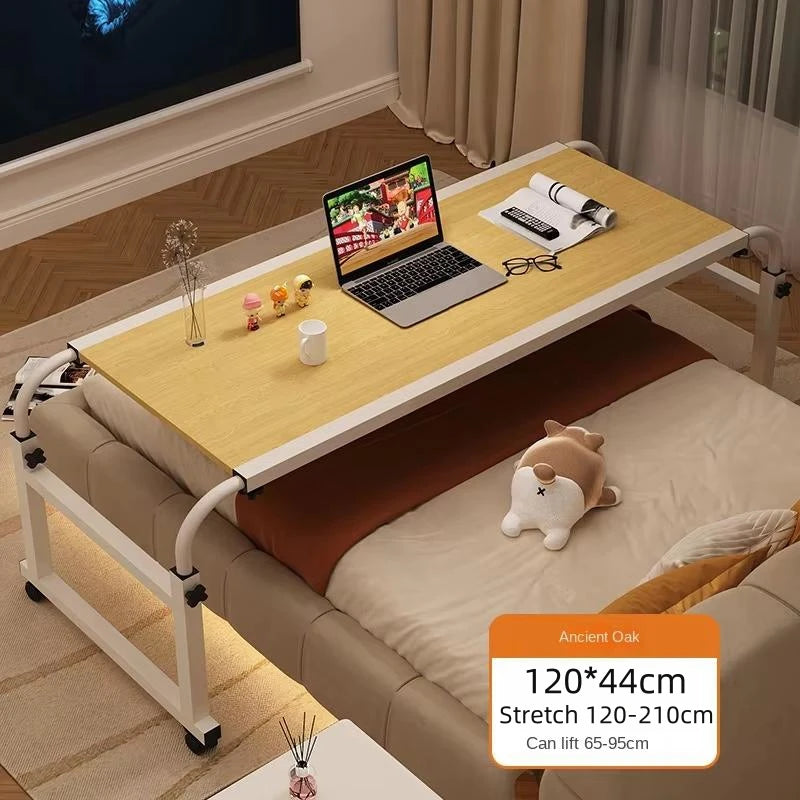 Laptop Computer Adjustable Height And Length Living Room Bedroom Movable Desk Overbed Table