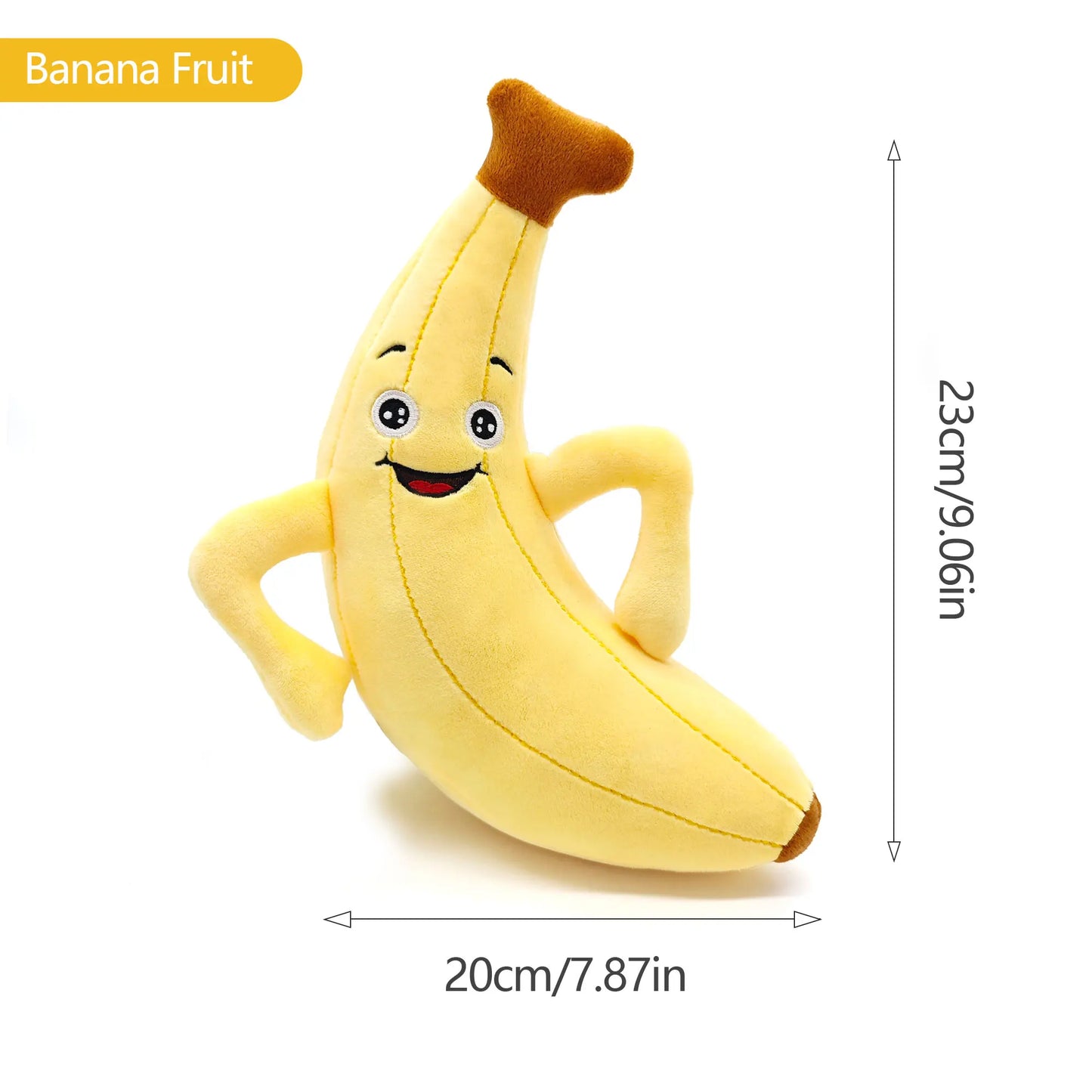 Super soft simulation fruit plush toys, apple, banana modeling plush pillow, indoor ornaments, crane machine dolls,holiday gifts