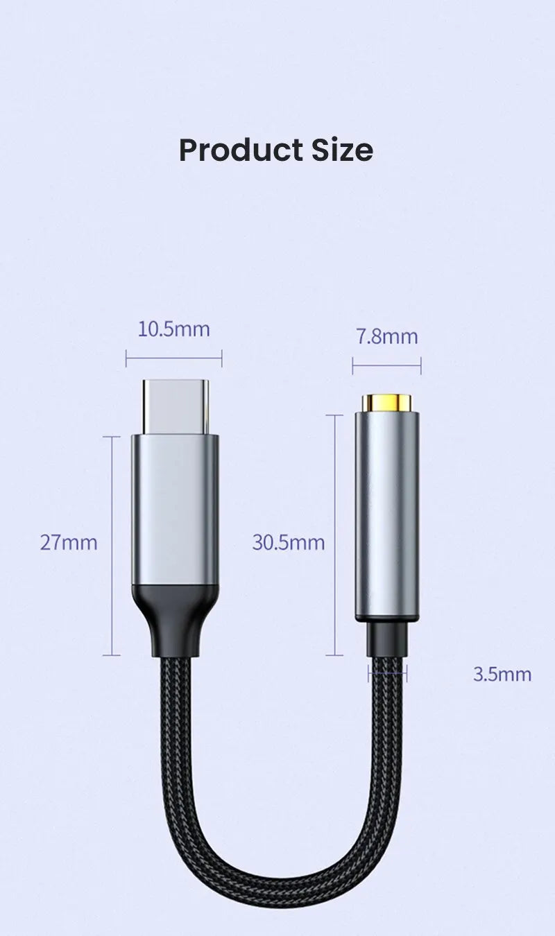 NIERBO USB C to 3.5mm Female Headphone Jack Adapter Type C to Aux Audio Dongle Adapter for Samsung Galaxy iPad Pro Pixel