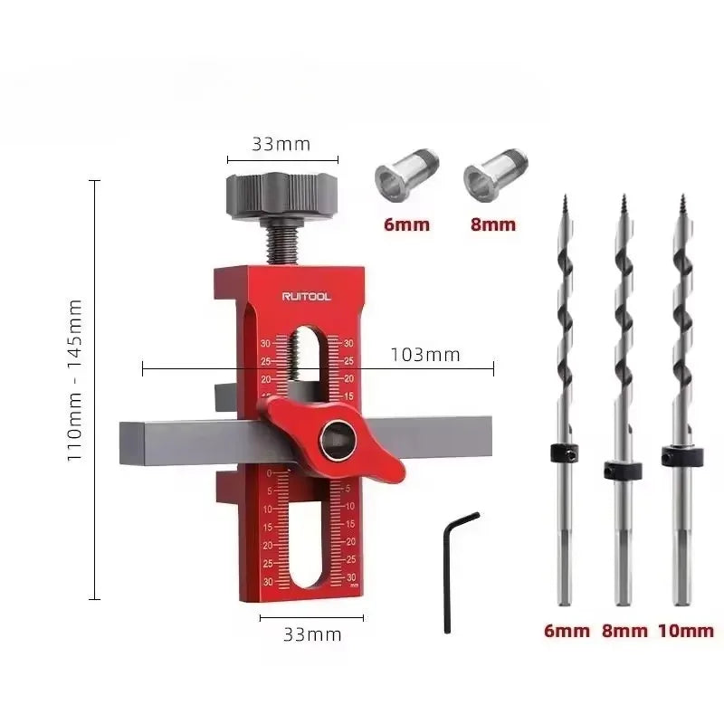 2 in 1 Cabinet Door Installation Positioner,6/8/10mm Rebounder Punched Mounting Jig Wardrobe Cabinet Door Panel Installation Jig