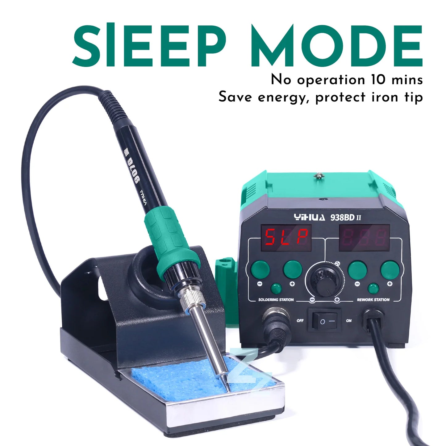 YIHUA 938BD-II 740W Hot Air Gun BGA Rework Station SMD Soldering Iron Desoldering Station LED Lamp Digtal Display Welding Tool
