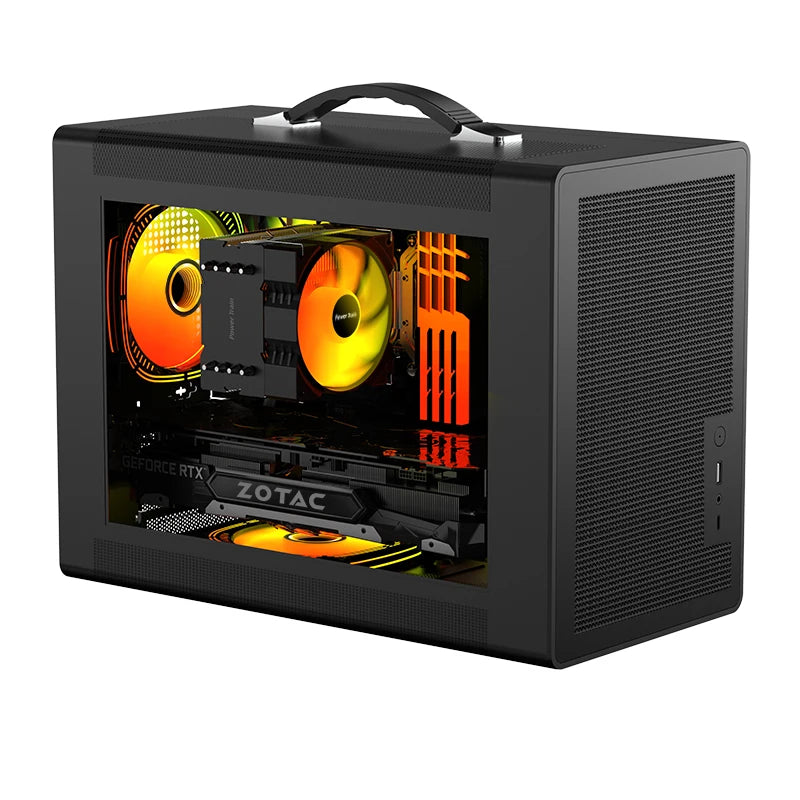 Power Train P60 M-ATX Portable Computer Case ITX Motherboard ATX/SFX Power Supply Support U3 Type-C Desktop MINI Small Chassis