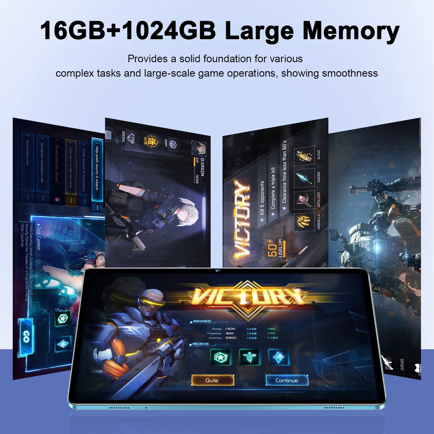 Globale Version 2025 10.1 inch Pad 8 Pro Tablet Android 12 10000mAh 16GB + 1TB Qualcomm Snapdragon 8 Gen2 10 Core Tablets PC