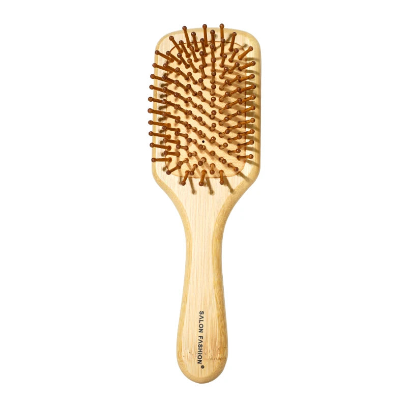 Bamboo Hair Brush Air Bag Wide Teeth Bamboo Combs Smooth Massage Scalp Brush Barber Comb Women Hairdressing Styling Hair Tools