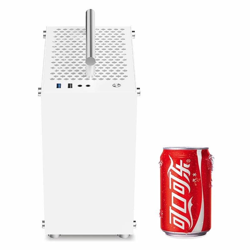 METALFISH T40 Mini ITX Black Case 7L Gaming Computer Chassis Compact transparent PC Support SFX PSU/70mm Cooler/206mm GPU