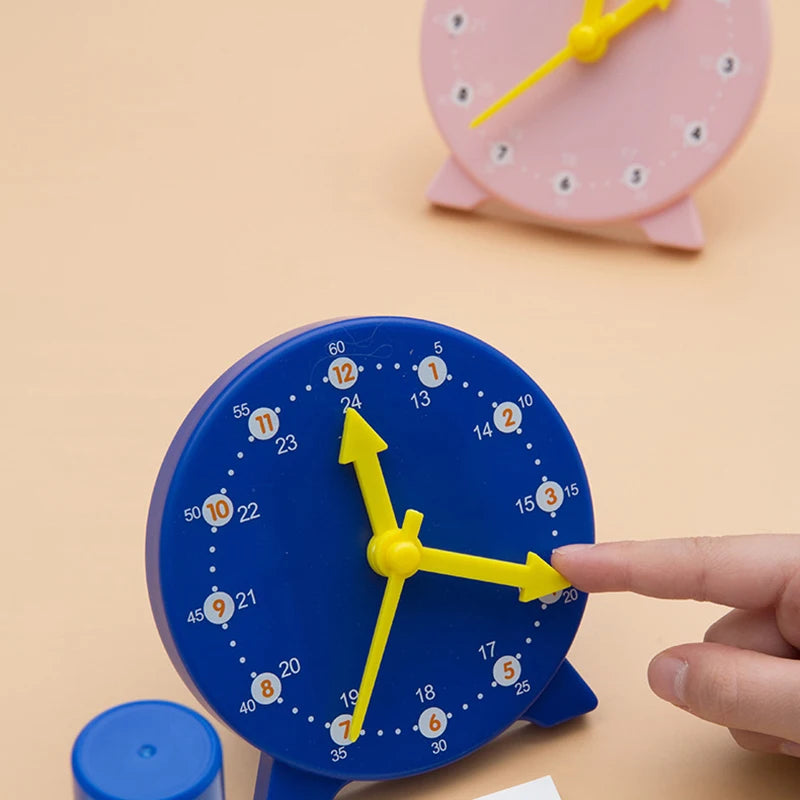 Children Kids Clock Model Toys Early Educational Cognitive Math Toy Montessori Teaching Aids Three-needle Linkage Detachable Toy
