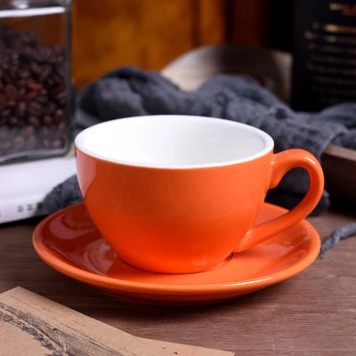 220ml High-Grade Ceramic Coffee Cups Coffee Cup Set Simple European Style Milk Mug Cappuccino Flower Cups Latte