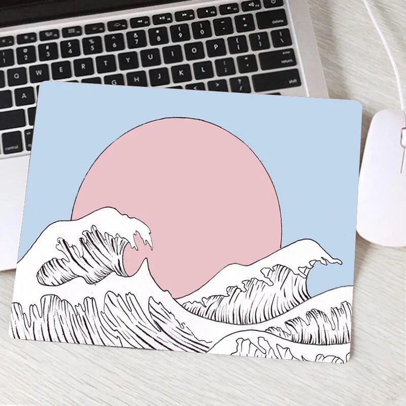 Beach Waves Palm Landscape New Computer Mouse Pad Lovely Gamer Natural Rubber Anti-slip Art Carpet Office Decoration MousePad