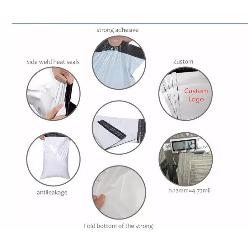 50Pcs Purple Courier Mailer Bags Packaging Poly Package Plastic Self-Adhesive Mailing Express Bag Envelope Postal Pouch Mailing