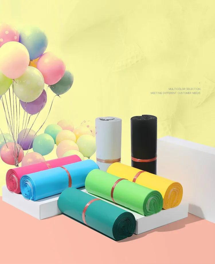 50Pcs Purple Courier Mailer Bags Packaging Poly Package Plastic Self-Adhesive Mailing Express Bag Envelope Postal Pouch Mailing
