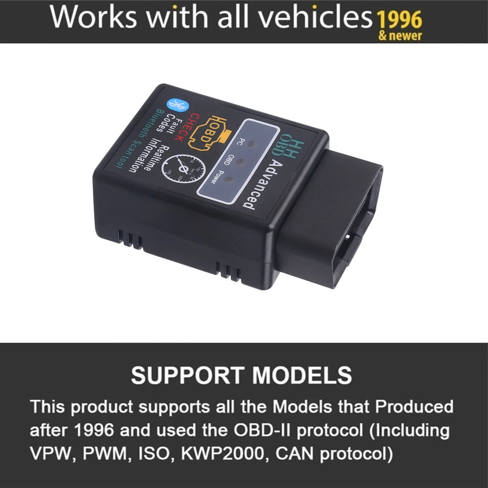 Bluetooth ELM327 Auto V1.5 V2.1 OBD2 Scanner Code Reader Tool Car Diagnostic Tool MINI Inter Face Check Engine V1.5 V2.1 For Car