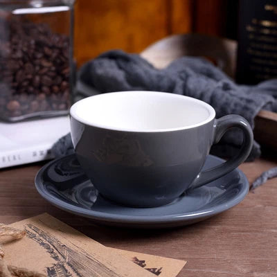 220ml High-Grade Ceramic Coffee Cups Coffee Cup Set Simple European Style Milk Mug Cappuccino Flower Cups Latte