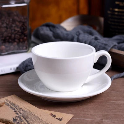 220ml High-Grade Ceramic Coffee Cups Coffee Cup Set Simple European Style Milk Mug Cappuccino Flower Cups Latte