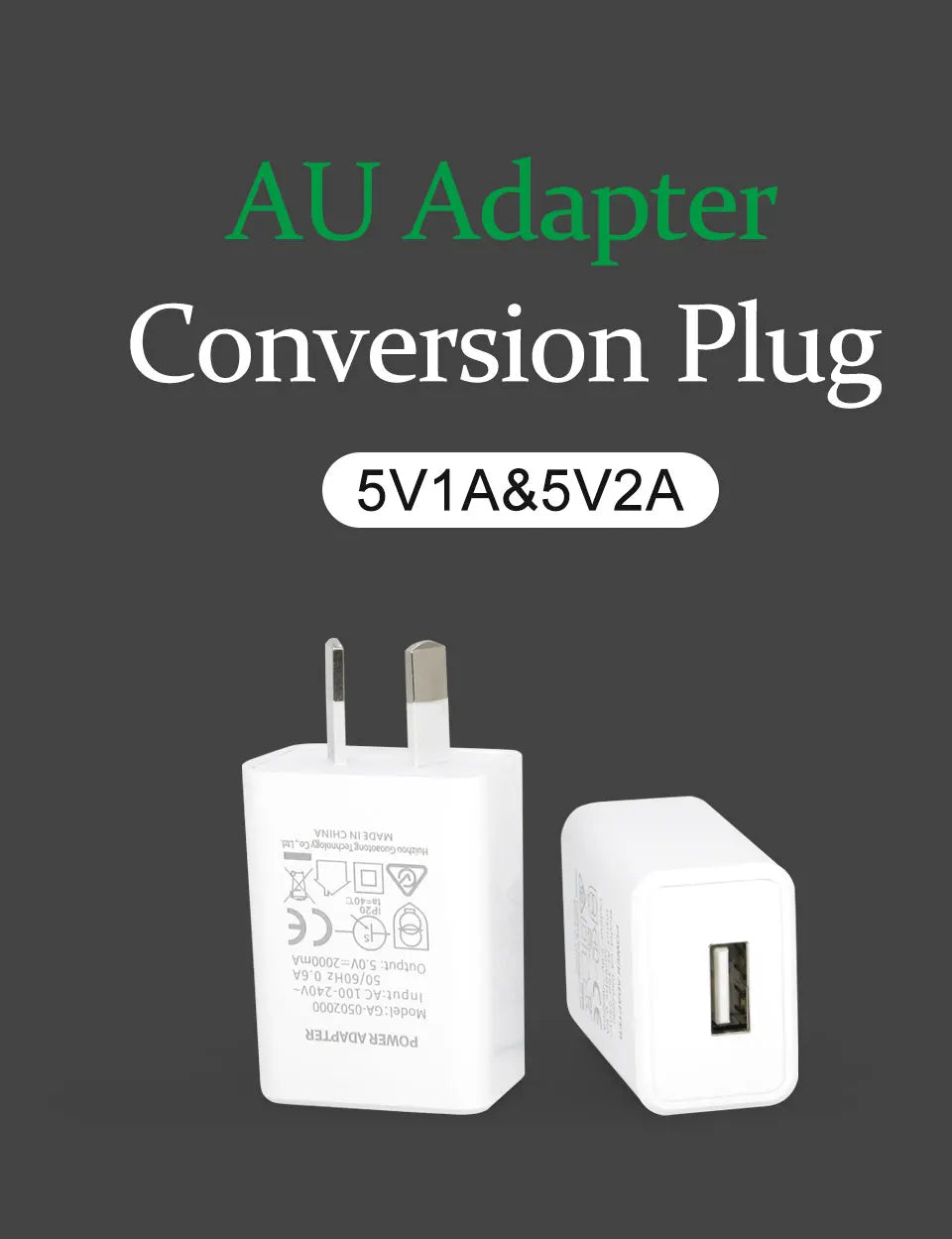 AU Adapter Travel Wall Converter Socket Australia New Zealand Argentina Power Plug usb Charger For Mobile Phone  5V1A 5V2A
