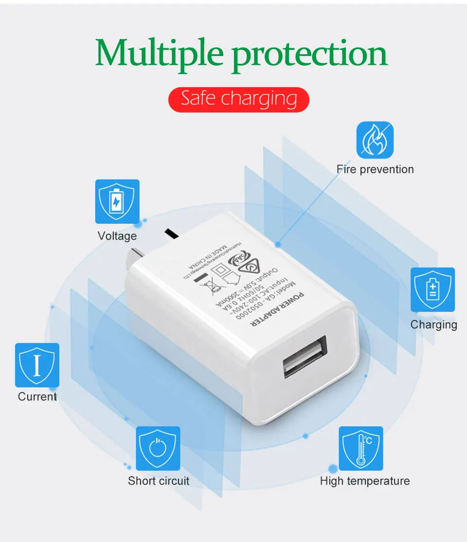 AU Adapter Travel Wall Converter Socket Australia New Zealand Argentina Power Plug usb Charger For Mobile Phone  5V1A 5V2A