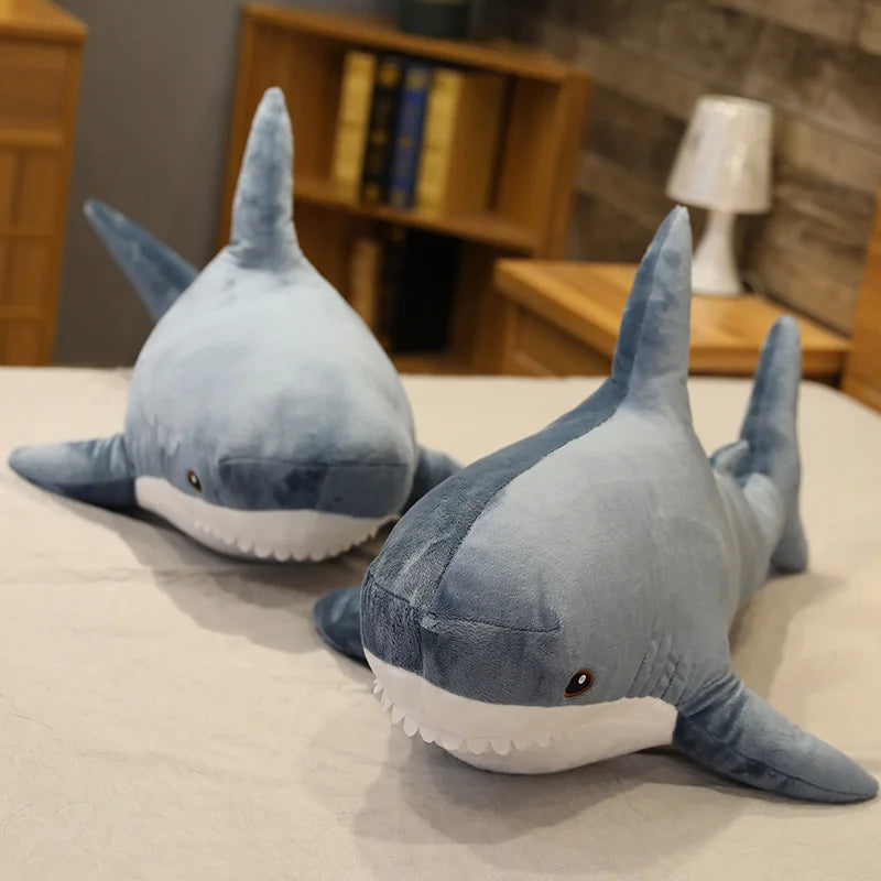 45/60/80cm Cute Shark Plush Toy Soft Stuffed Speelgoed Animal Reading Pillow for Birthday Gifts Cushion Doll Gift