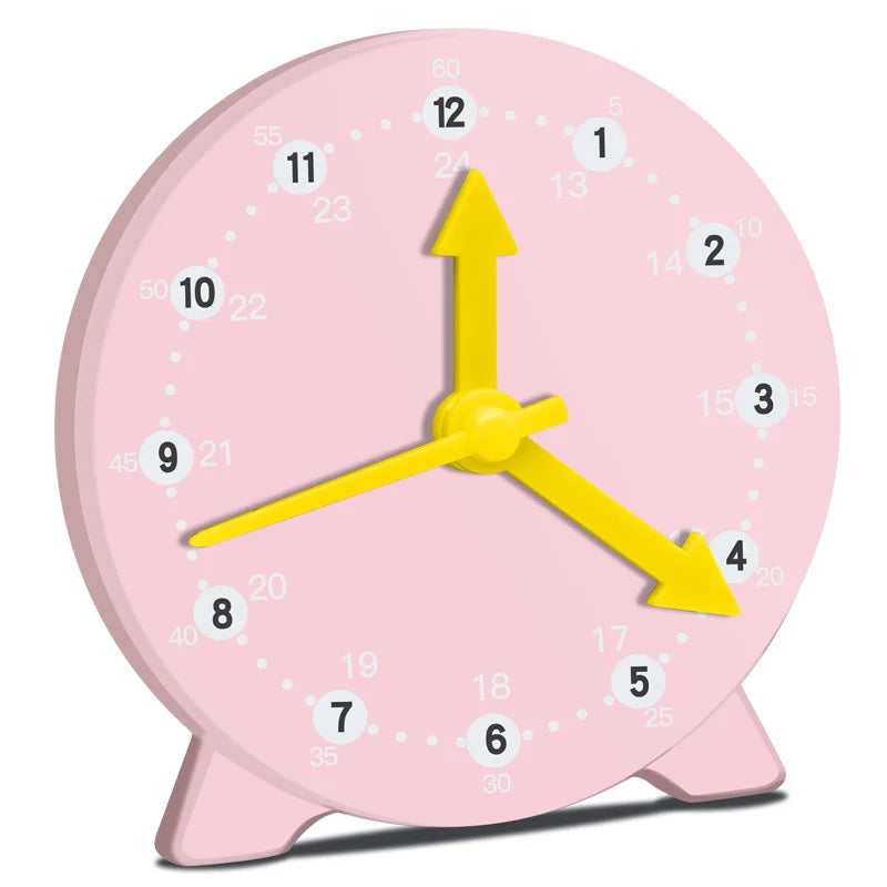 Children Kids Clock Model Toys Early Educational Cognitive Math Toy Montessori Teaching Aids Three-needle Linkage Detachable Toy