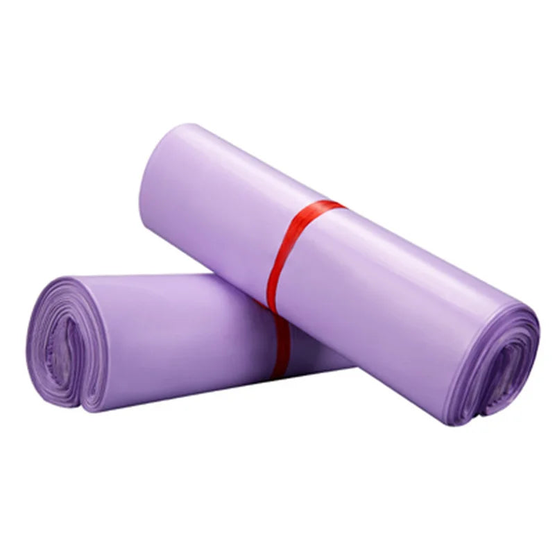 50Pcs Purple Courier Mailer Bags Packaging Poly Package Plastic Self-Adhesive Mailing Express Bag Envelope Postal Pouch Mailing