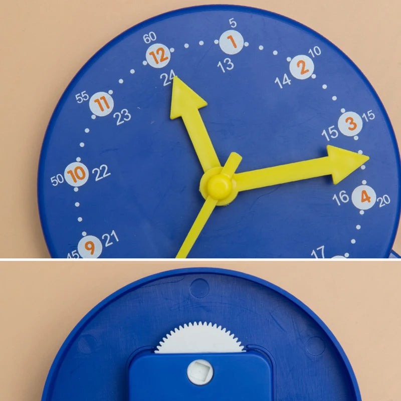 Children Kids Clock Model Toys Early Educational Cognitive Math Toy Montessori Teaching Aids Three-needle Linkage Detachable Toy