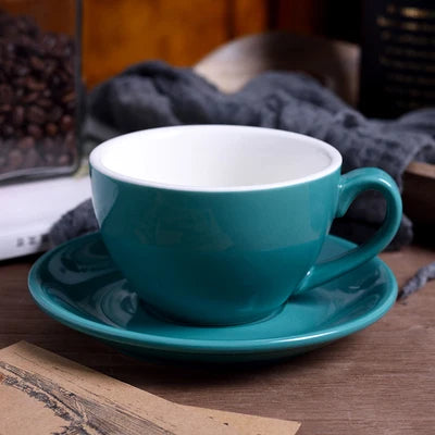 220ml High-Grade Ceramic Coffee Cups Coffee Cup Set Simple European Style Milk Mug Cappuccino Flower Cups Latte