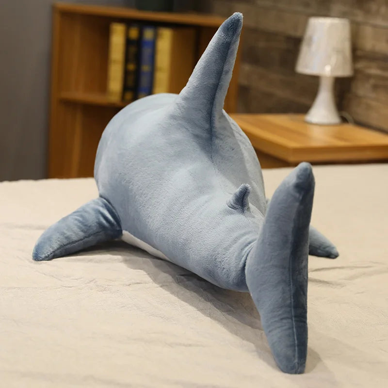 45/60/80cm Cute Shark Plush Toy Soft Stuffed Speelgoed Animal Reading Pillow for Birthday Gifts Cushion Doll Gift