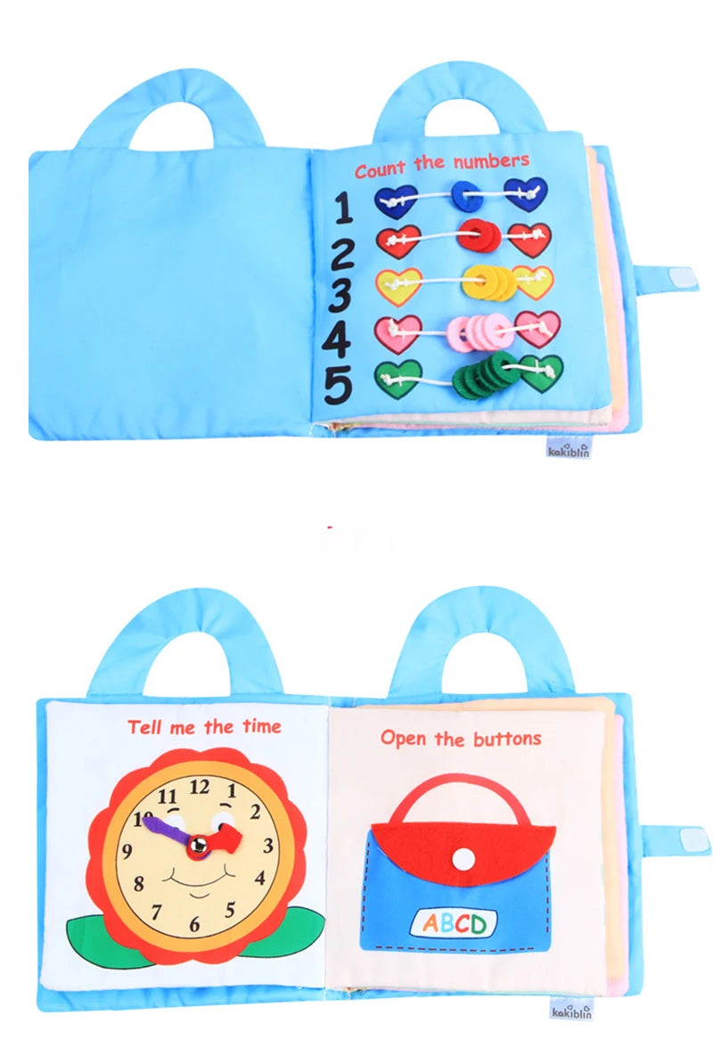 Baby Toy Soft 3D Cloth Book First Book Montessori Infant Early color Cognitive Educational Toys Learning Basic Life Skills Toys