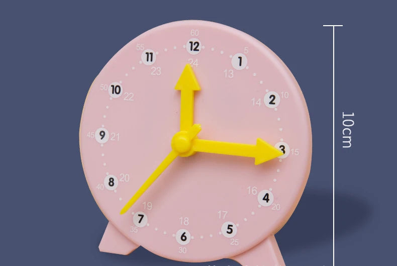 Children Kids Clock Model Toys Early Educational Cognitive Math Toy Montessori Teaching Aids Three-needle Linkage Detachable Toy