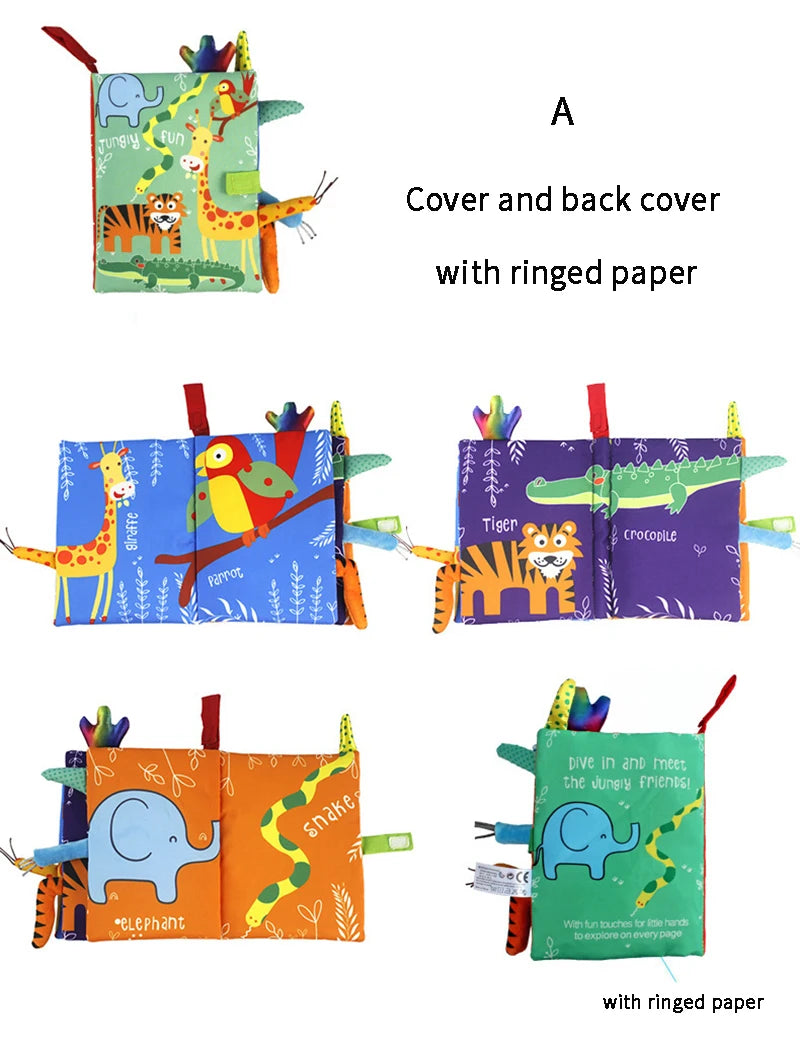 Baby Toy Soft 3D Cloth Book First Book Montessori Infant Early color Cognitive Educational Toys Learning Basic Life Skills Toys