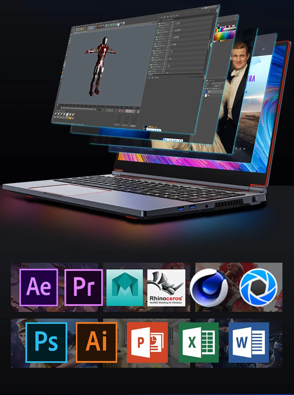 YSJMNPC Gaming Laptop Computer Intel Core i9-10885H i7 10870H GTX1650 4G 16.1 Inch IPS Screen RAM Max 64GB 2*DDR4 2*M.2 NVMe