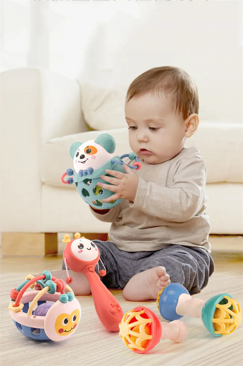 Baby Rattles Toys 0 12 Months Baby Games Teether Sensory Newborn Toy Educational Development Toys For Babies 1 2 Year Old