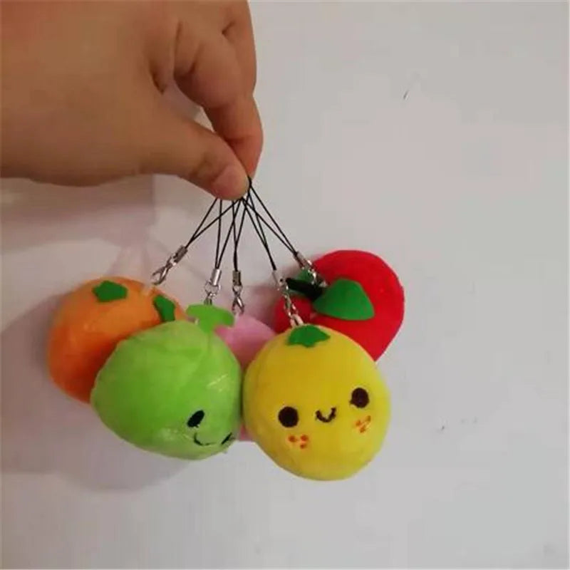 1PCS Fruit Plush Peach Toys Mini Cute Soft Stuffed Pear Toy Small Pendant Children Kids Playmate Valentine Gifts Unisex Hot 8CM