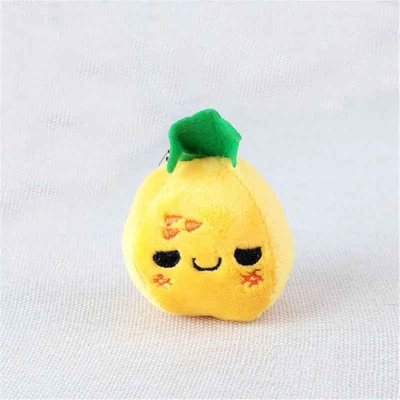 1PCS Fruit Plush Peach Toys Mini Cute Soft Stuffed Pear Toy Small Pendant Children Kids Playmate Valentine Gifts Unisex Hot 8CM