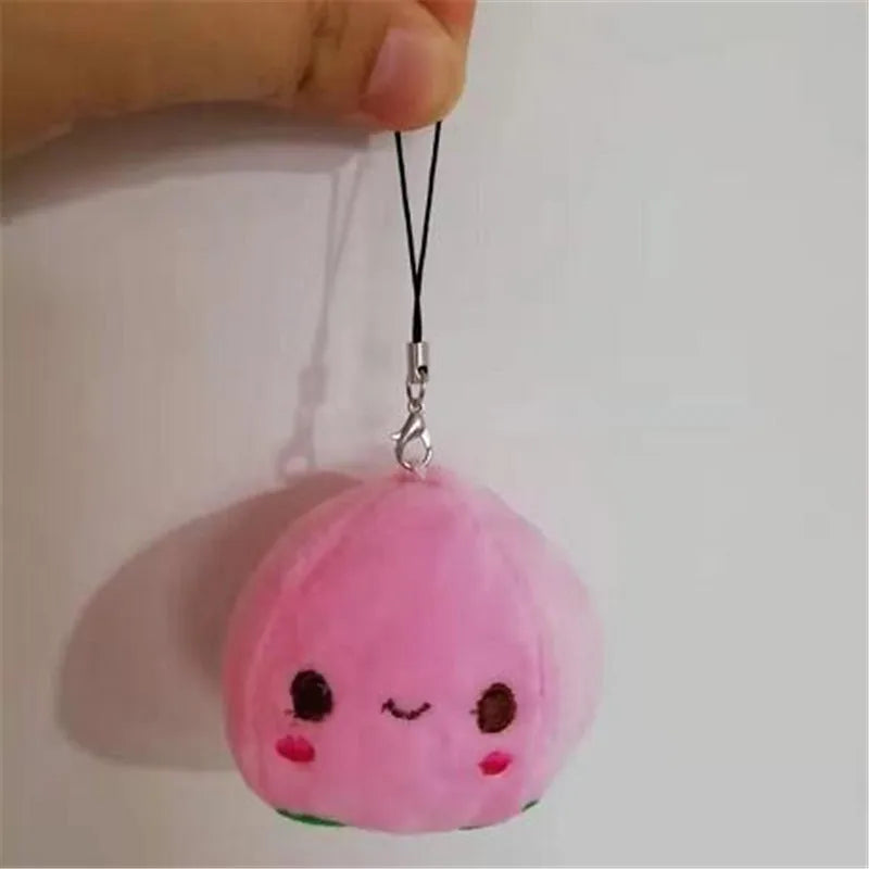 1PCS Fruit Plush Peach Toys Mini Cute Soft Stuffed Pear Toy Small Pendant Children Kids Playmate Valentine Gifts Unisex Hot 8CM
