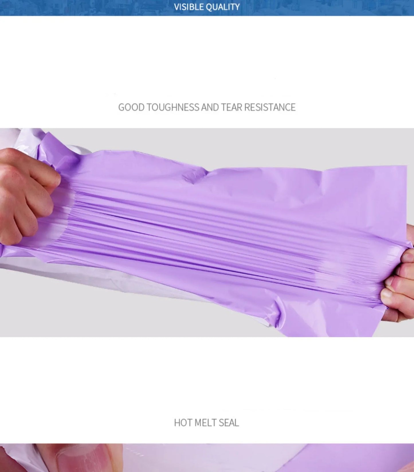 50Pcs Purple Courier Mailer Bags Packaging Poly Package Plastic Self-Adhesive Mailing Express Bag Envelope Postal Pouch Mailing