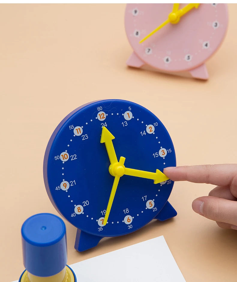 Children Kids Clock Model Toys Early Educational Cognitive Math Toy Montessori Teaching Aids Three-needle Linkage Detachable Toy