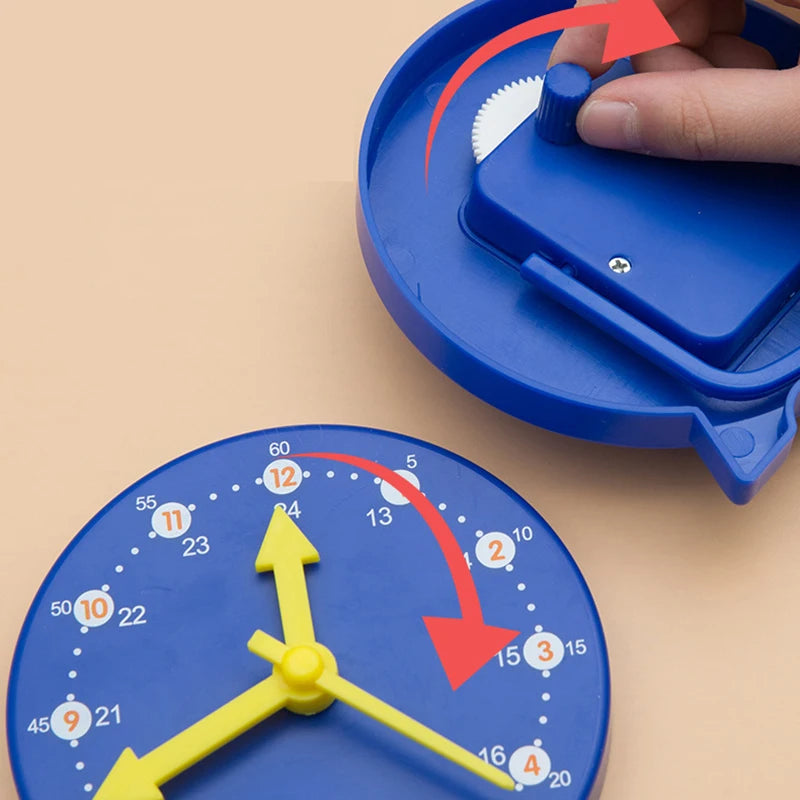 Children Kids Clock Model Toys Early Educational Cognitive Math Toy Montessori Teaching Aids Three-needle Linkage Detachable Toy