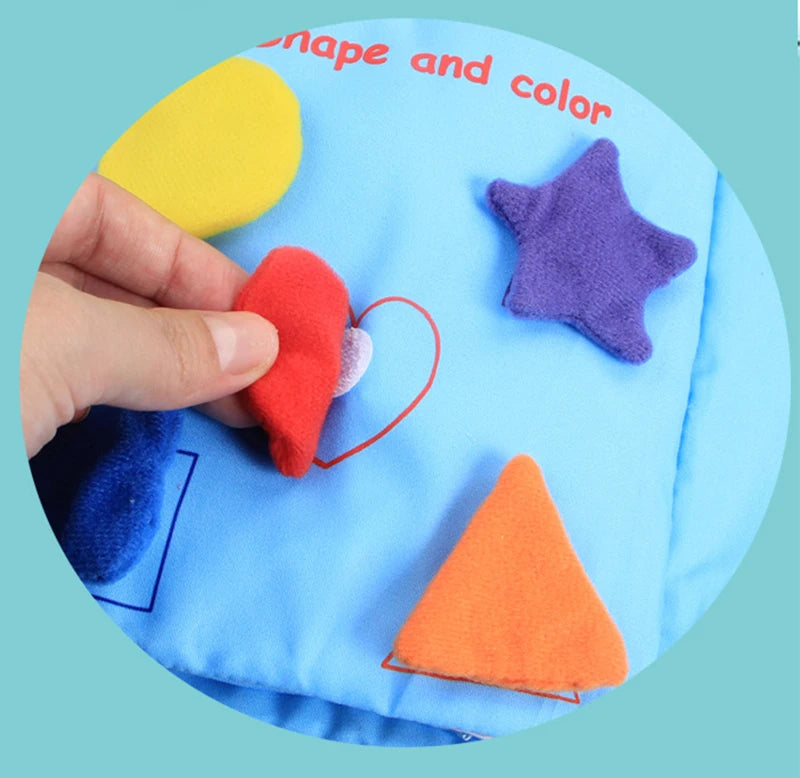 Baby Toy Soft 3D Cloth Book First Book Montessori Infant Early color Cognitive Educational Toys Learning Basic Life Skills Toys