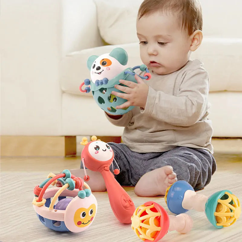 Baby Rattles Toys 0 12 Months Baby Games Teether Sensory Newborn Toy Educational Development Toys For Babies 1 2 Year Old