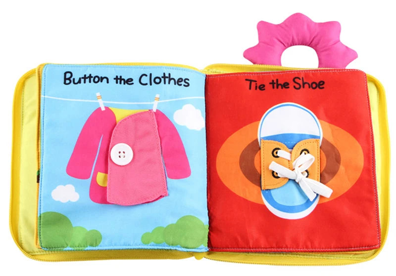 Baby Toy Soft 3D Cloth Book First Book Montessori Infant Early color Cognitive Educational Toys Learning Basic Life Skills Toys