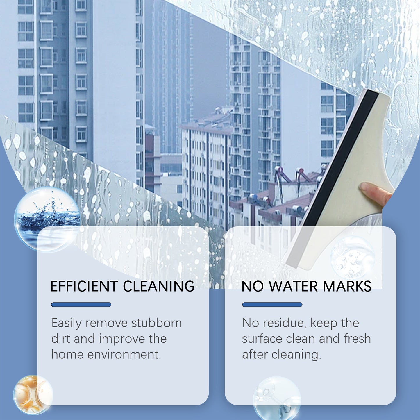 Bathroom Glass Limescale Cleaner - Window Descaling Spray Shower Brightening Water Oil Stain Remover for Bathtubs Dirt Cleaning