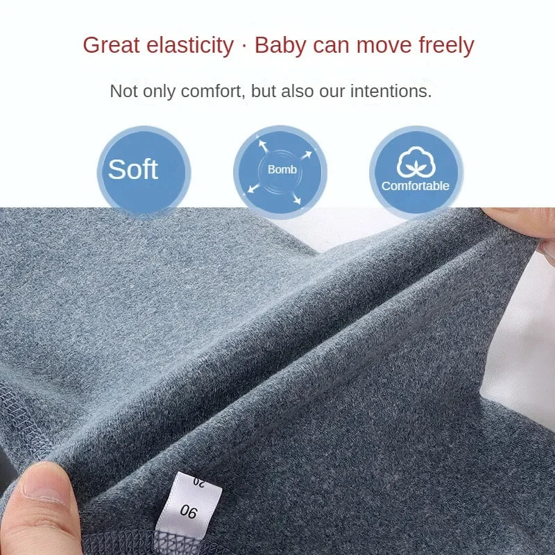 Big Size Children's Fleece Warm Render Pants For Boys Girls Winter Velvet Leggings Kids Baby Base Pants Thickened Long Johns