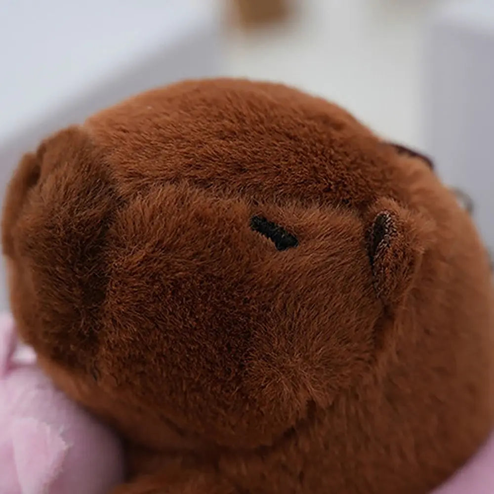 Swimming Ring Capybara Plush Capybara Keychain Stuffed Animals Cute Toy Capybara Bag Pendant Headgear Capybara Doll
