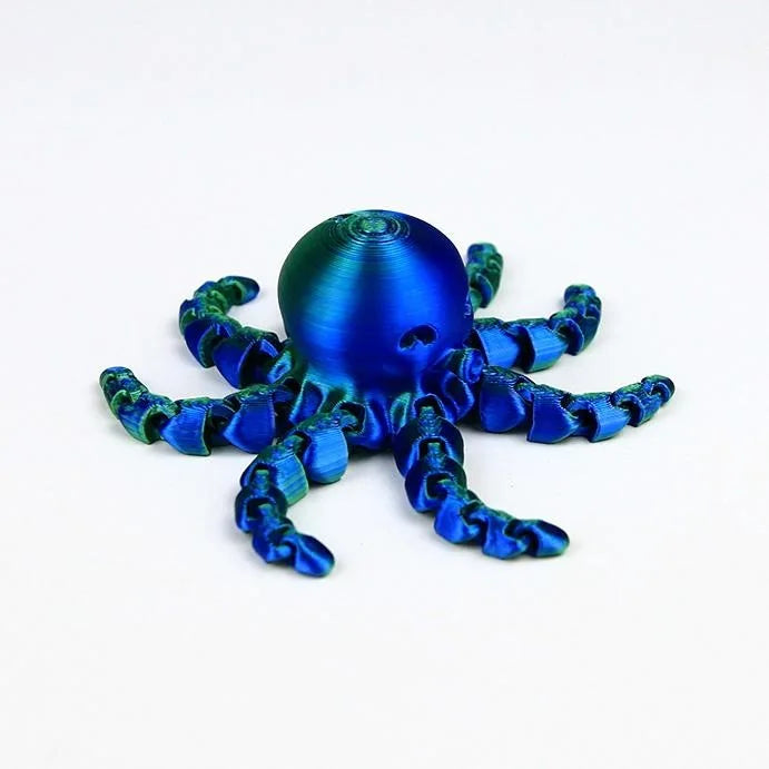 12cm 3D Printed Octopus Figurine with Flexible Joints for Home Office Desk Decoration Ocean Animal Table Ornament Ideal Gift Toy