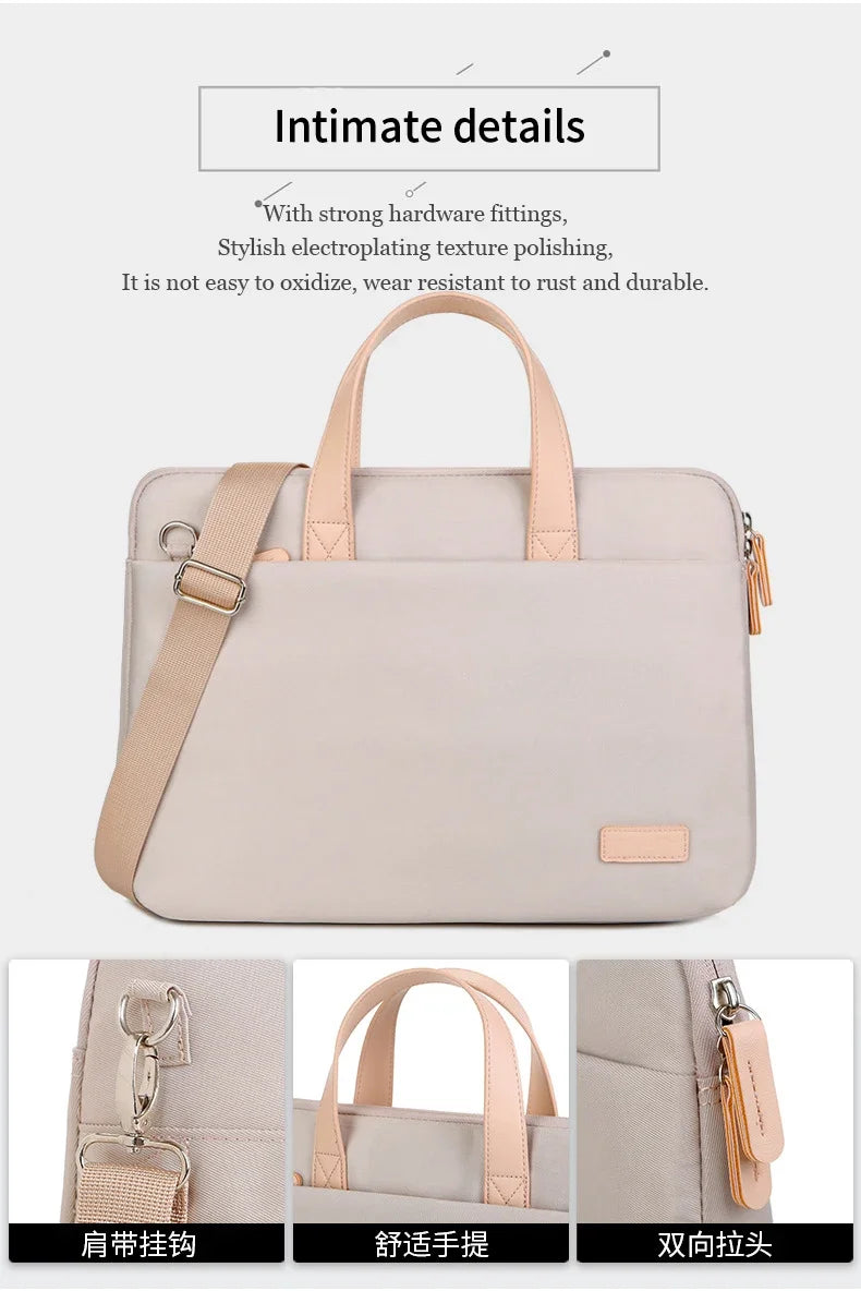 Lightweight Laptop Bag Portable Business Shoulder Messenger Bag 14/15 Inch Handbag Waterproof shockproof Storage Bags Briefcases